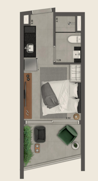 Residencial – 24m² (FINAL 3 ao 6)