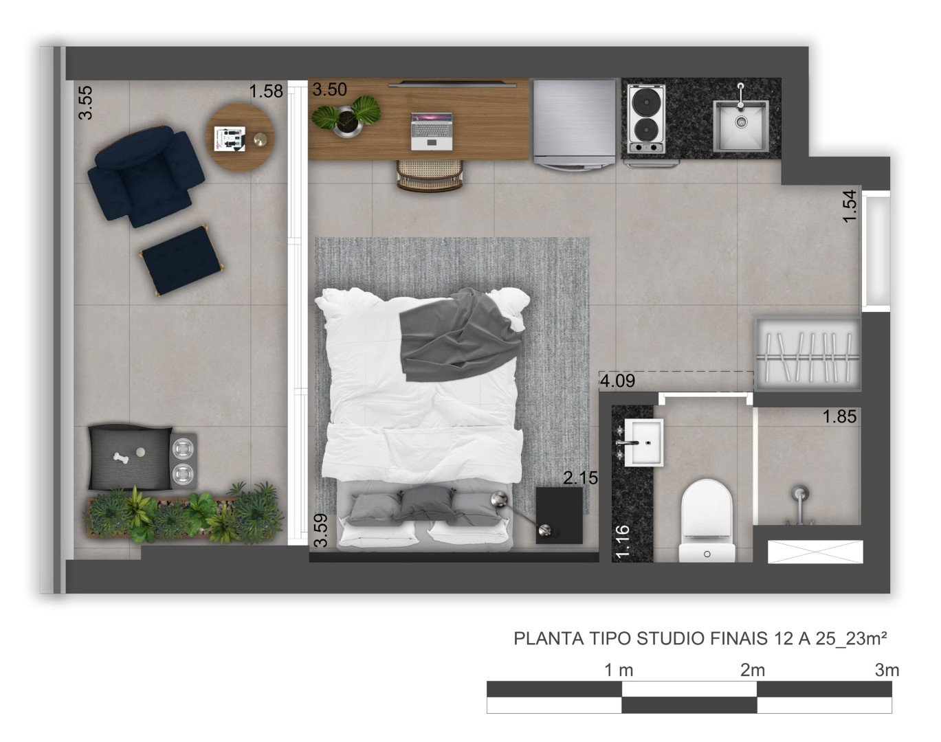 Planta 23 M²